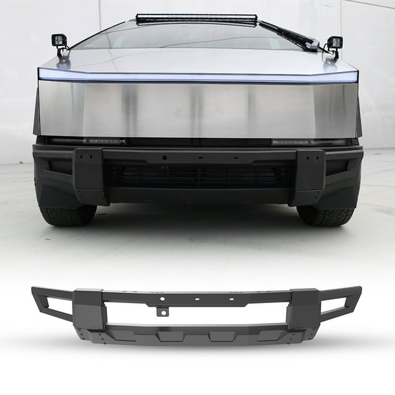 Front Bumper Guard Compatible with Tesla Cybertruck 2024 2025,Heavy Duty Steel Front Bumper