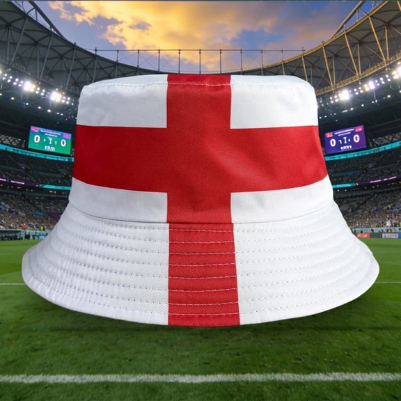 Letdown England Football Bucket Hat Adjustable Summer Sun Outdoor Sports Cap for Men Women White,One Size