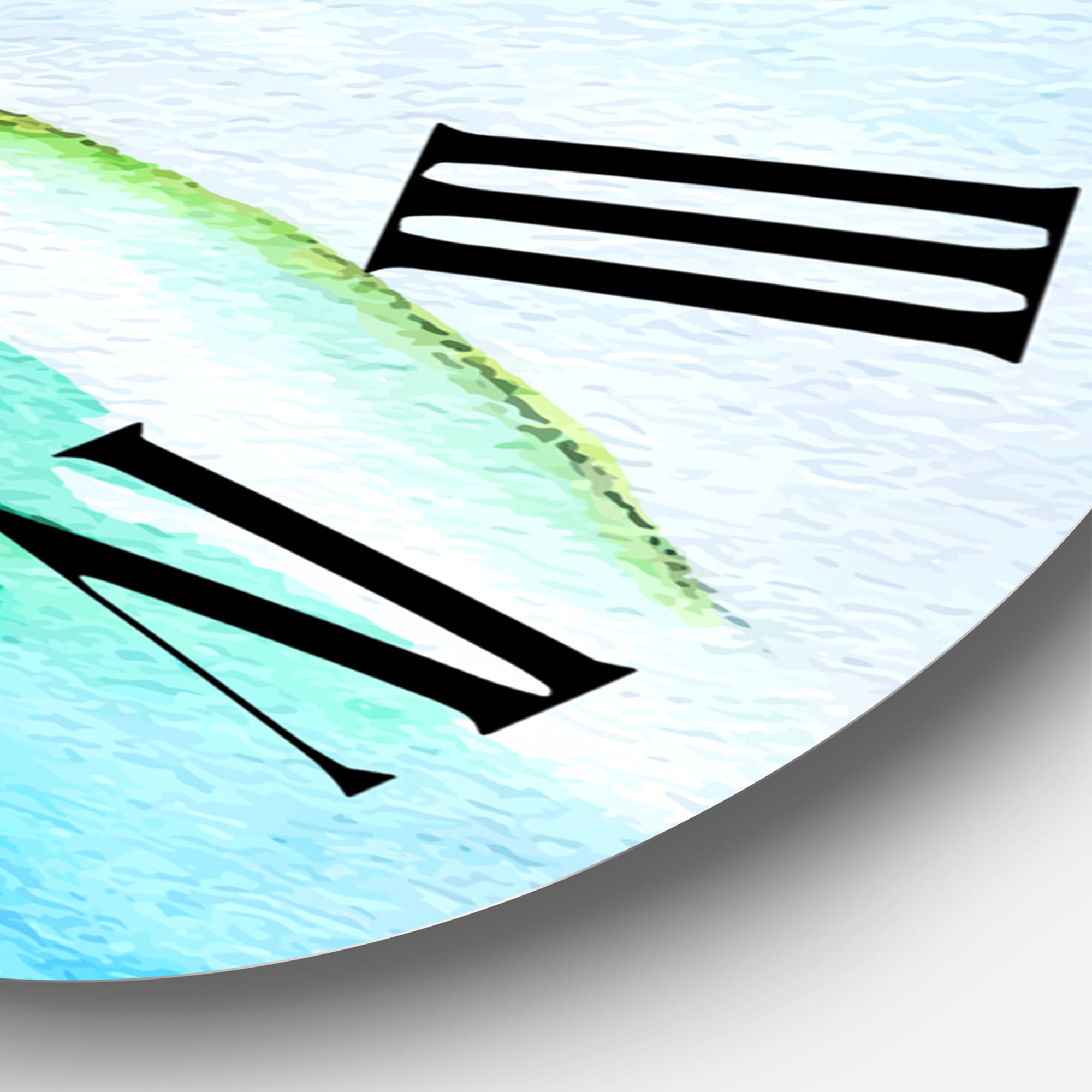 Designart 'Mermaid Fish Tail' Nautical & Coastal Wall Clock