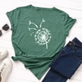thumbnail image 2 of B91xZ T-Shirts d'Entraînement pour Femmes Manches Courtes Col Rond en Coton, Vert TTTG, 2 of 2