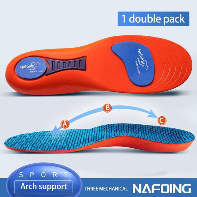 Plantillas ortopédicas para pies, plantillas deportivas que absorben los golpes, para zapatos, soporte para ARCO, fascitis Plantar, almohadillas, suela para hombres y mujeres