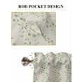 thumbnail image 6 of Green Floral Living Room Curtains 2 Panel, Spring Flowers Cafe Window Treatment, Extra Long Farmhouse Bedroom Bathroom Kitchen Curtains Drapes 104"x72", 6 of 6