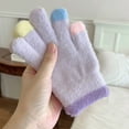 thumbnail image 2 of MeetoTime Kids Winter Gloves Colorful Fleece-Lined Warm Thickened Cold Weather Outdoor Stretch Gloves for Boys Girls 4-10 Years, 2 of 4