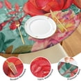 thumbnail image 4 of Round Fitted Tablecloth with Elastic Edges Fits 36"-44" Round Tables Pioneer Colorful Floral Waterproof Table Cover Washable Indoor and Outdoor for Party Kitchen Dinner Banquet Patio Picnic, 4 of 7