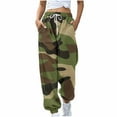 thumbnail image 2 of Runfenguu Y2K Sweatpants, Lightweight Sweatpants Women Women Fashion Printed Drawstring Pocket Bound Ankle Pants, 2 of 5