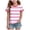 Pink, variant on Ulanda Girls Striped Short Sleeve T Shirts Kids Summer Casual Tops Crewneck Tees Blouses (Pink, 12-13 Years)