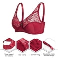 thumbnail image 6 of 3Pcs Women's Sexy Lace Bra See Through Minimizer Bras Plus Size Sheer Underwire, 6 of 7