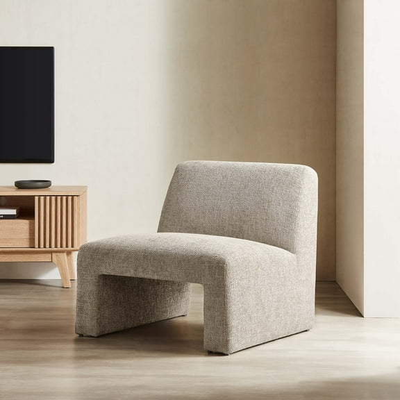 Modway Amita Chenille Upholstered Accent Chair in Khaki