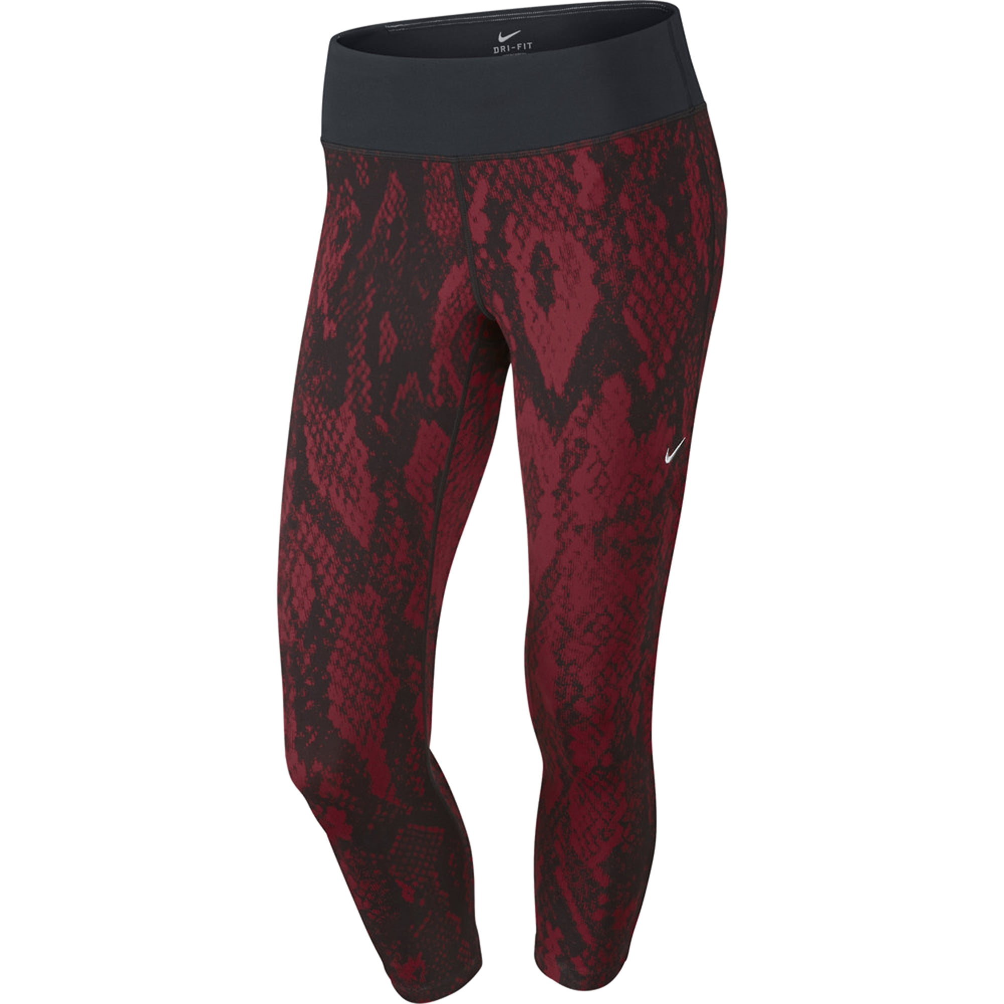 Epic Lux Crop Running Tights-Red 