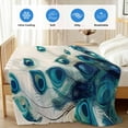 thumbnail image 4 of Peacock Feather Cooling Blanket,Lightweight Breathable Summer Throw Blanket with Double Sided Cold Effect,Teal Ethnic Rustic Farmhouse Elegant Picnic Blankets Bed Sheet for Hot Sleepers 60"x80", 4 of 8