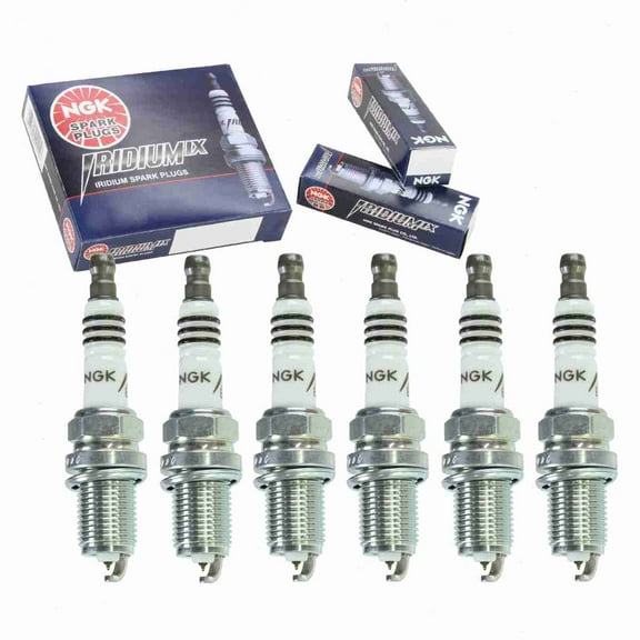 6 pc NGK Iridium IX Spark Plugs compatible with Nissan Frontier 3.3L V6 1999-2004