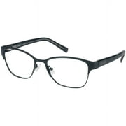 Flower Women's Square Eyeglasses, FLR6013, Penny, Black, 52-16-135, with Case