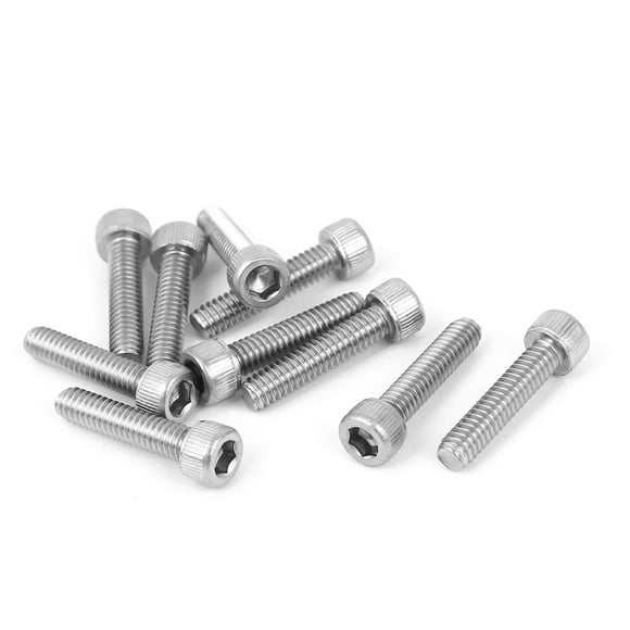 Uxcell 8#-32 x 3/4" 304 Stainless Steel Cylindrical Head Hex Socket Cap Screws (10-pack)