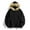 Black, variant on Chiccall Mens Hoodie with Detachable Fleece Casual Drawstring Hooded Fleece Lined Full Zip Sweatshirts with Pocket
