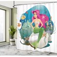 thumbnail image 4 of Ambesonne Colorful Shower Curtain, Underwater Mermaid, 69"Wx84"L, Multicolor, 4 of 4