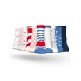 thumbnail image 4 of Wonder Nation Girls Ankle Stripe Socks, 10-Pack, Sizes S-L, 4 of 16