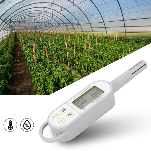 Medidor De Humedad Interior, Termómetro Húmedo Seco Multifuncional, Batería Portátil De 120 MAh, 20%-99% RH Para Granja Acuícola
