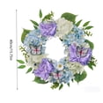 thumbnail image 3 of 19.7" Easter Hydrangea & Butterfly Decorative Wreath, Artificial Floral Hanging Garland Door Decor for Wall & Front Door Spring & Home Decoration, 3 of 6