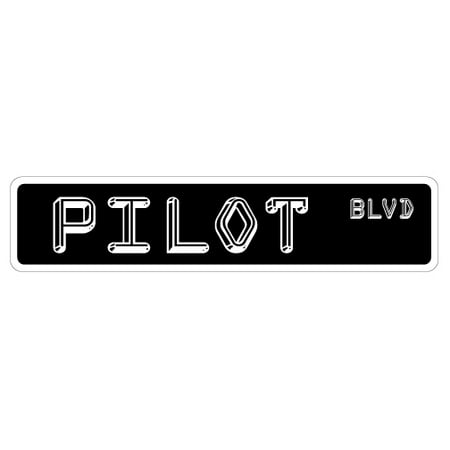 PILOT Street Sign cessna airplane plane airline captain | Indoor/Outdoor |  24