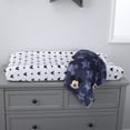 thumbnail image 3 of Mouse Hello World Star/Icon Super Soft Changing Pad Cover, Navy, White, 3 of 5