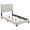Cream5, variant on XIZE Taupe Upholstered Full Panel Bed with Sturdy Frame, Modern Platform Bed for Bedroom