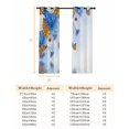 thumbnail image 6 of Blue Ombre Floral Blackout Curtains for Bedroom/Living Room, Spring Flowers Modern Art Thermal Insulated Kitchen Drapes with Grommets, Light Blocking Window Treatment, 2 Panels 42" x 63", 6 of 7