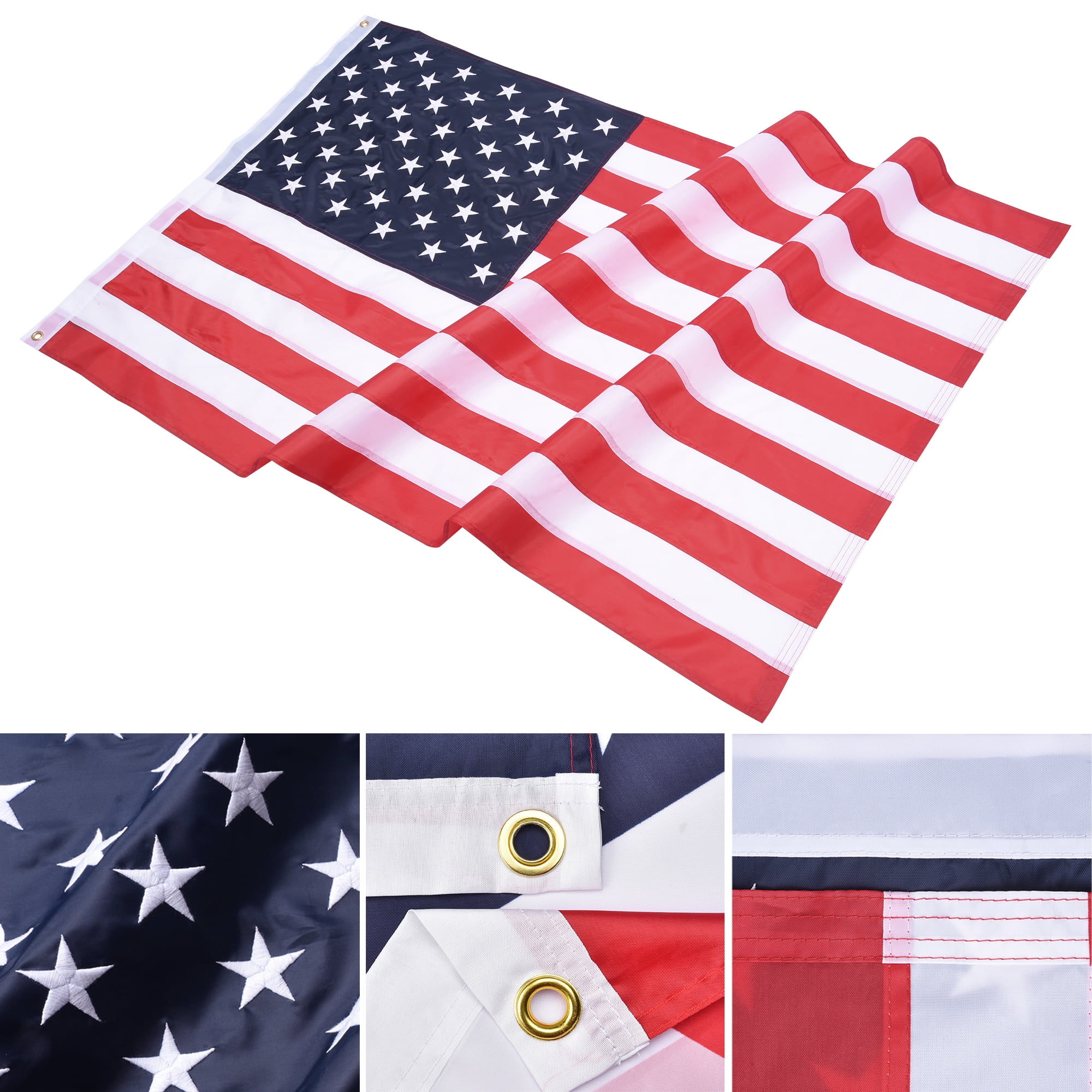 Yescom 3x5 FT American Flag  210D Oxford UV Resistant with Brass Grommets US Flags