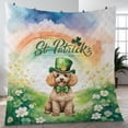 thumbnail image 4 of Happy St. Patrick’s Day Poodle with Green Hat Shamrocks Rainbow Quilt Blanket Poodles Dog Lover Gifts Idea Cozy Comforter Throw Blanket - 03007, 4 of 5