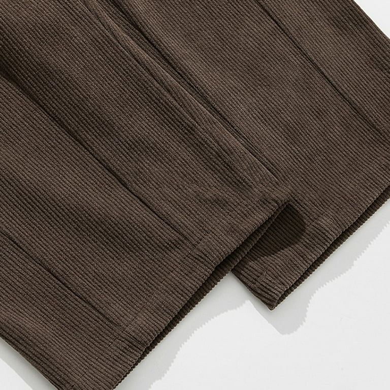 FAIWAD Men's Corduroy Pants Elastic Waist Straight Baggy FAIWAD Men's Corduroy Pants Elastic Waist Straight Baggy