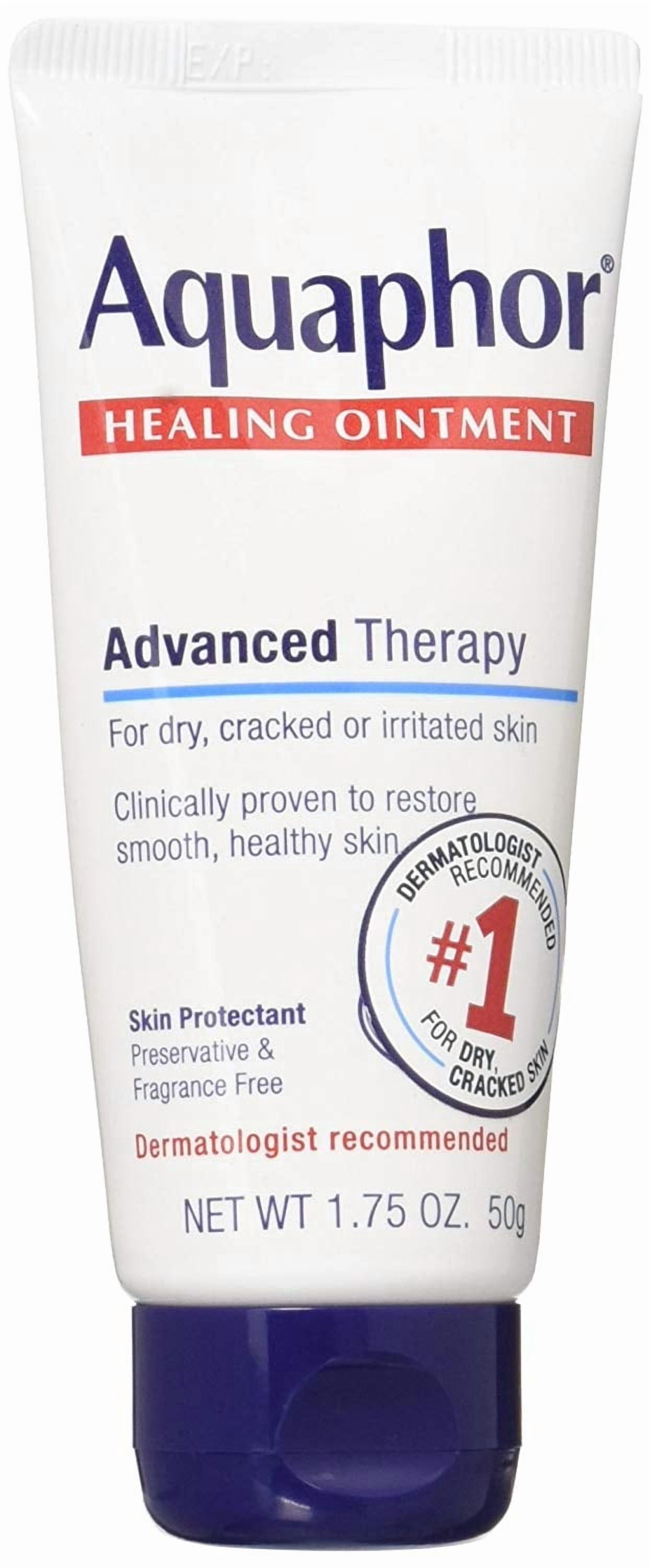 Aquaphor Healing Ointment Advanced Therapy Skin Protectant for Dry Cracked Irritated Skin, 1.75 oz Tube (Pack of 6)