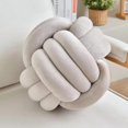 thumbnail image 1 of wonima44 Decorative Throw Knot Pillow Ball for Home Chair Sofa Couch Bed Aesthetic Round Velvet Knotted Pillow Cushion (Gray, 8 inches), 1 of 1