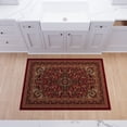 thumbnail image 5 of Ottomanson Medallion Area Rug 3'3" x 4'7" - Non Slip Low Pile Carpet, Red, 5 of 11