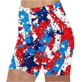 thumbnail image 2 of Gspmoly Shorts de Course pour Femmes, Leggings d'Été Taille Haute à Imprimé pour la Fête de l'Indépendance pour Femmes, Shorts de Plage, Shorts de Randonnée pour Femmes, Articles en Liquidation Multicolore P, 2 of 5