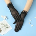 thumbnail image 1 of Women Sexy Black Dot Short Lace Lace Breathable Riding Sunscreen Wedding Gloves, 1 of 3