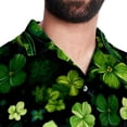 thumbnail image 5 of Saint Patrick's Day Men's Poplin Casual Printed Button Down Short Sleeve Summer Beach Shirts Unisex, 5 of 6