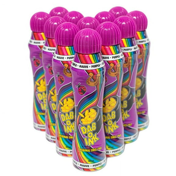 Dab-O-Ink Bingo Daubers - 12 Pack - Purple - 3 ounce size - Bingo Ink Markers