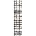 thumbnail image 5 of JONATHAN Y MOROCCAN HYPE 2 x 10 Runner Rug, Arenal Geometric Grid Shag - White/Gray, MOH409A-210, 5 of 9