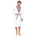 thumbnail image 1 of Men’s 100% Terry Toweling Cotton Bathrobe Gown Robe Two Tone, 1 of 7