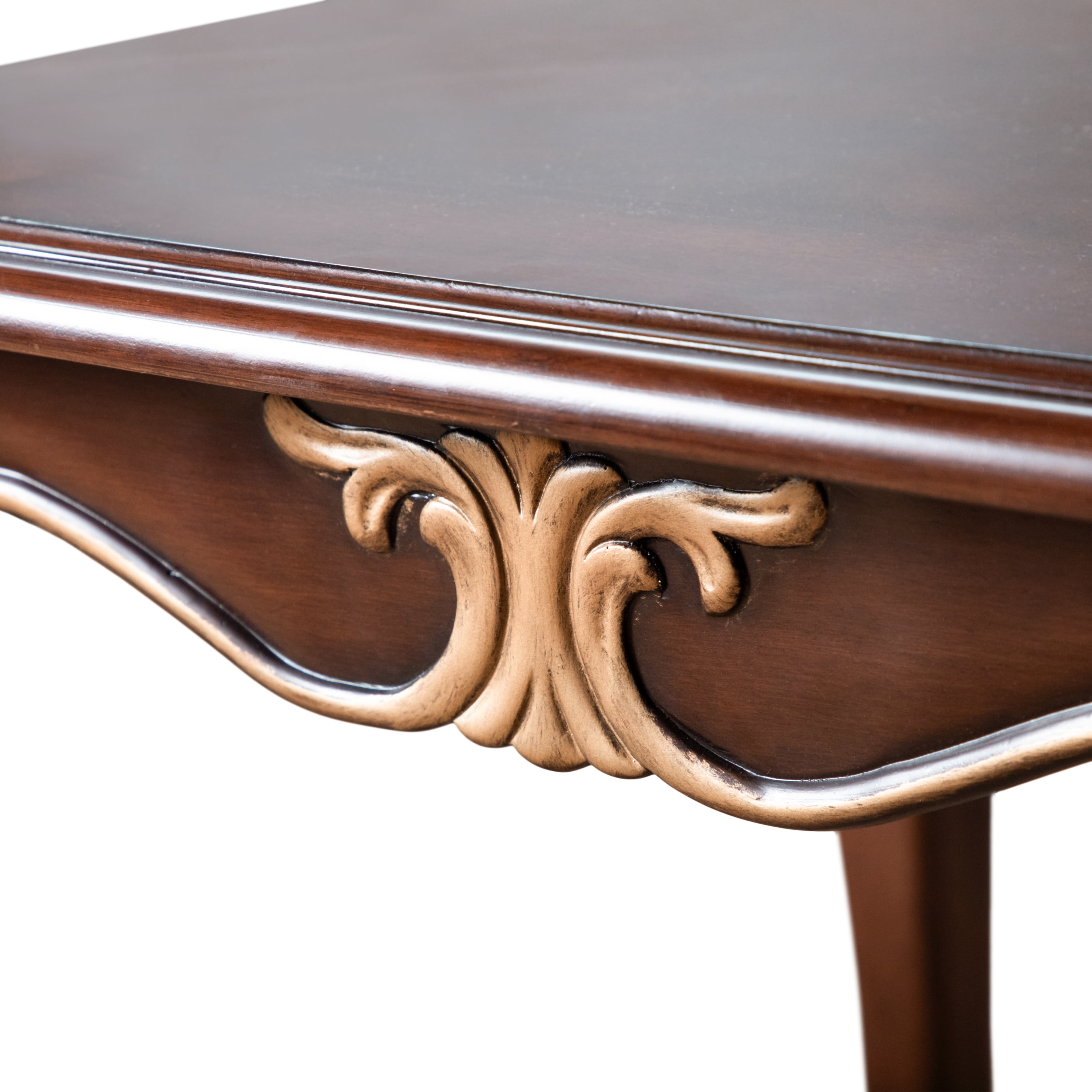 Furniture of America Garien Traditional Solid Wood End Table, Cherry