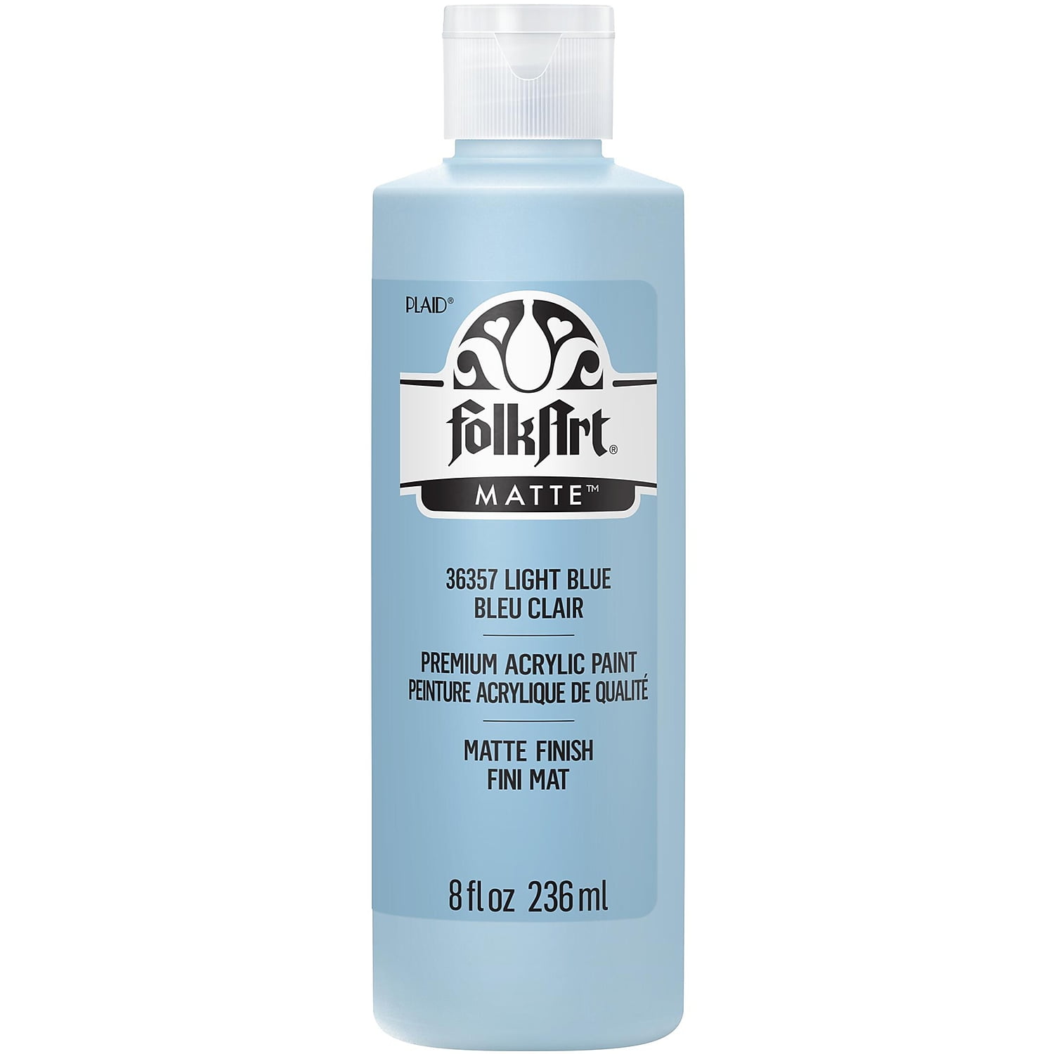 FolkArt Acrylic Paint Matte 8oz. Light Blue 3/Pack(FLK36357-3)