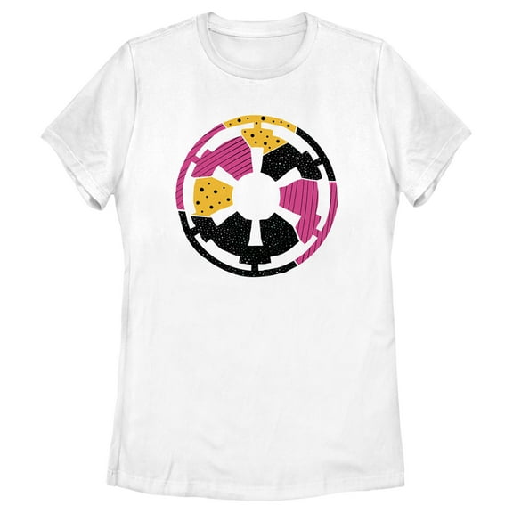 Women's Star Wars Retro Galactic Empire Logo Graphic Tee White Large