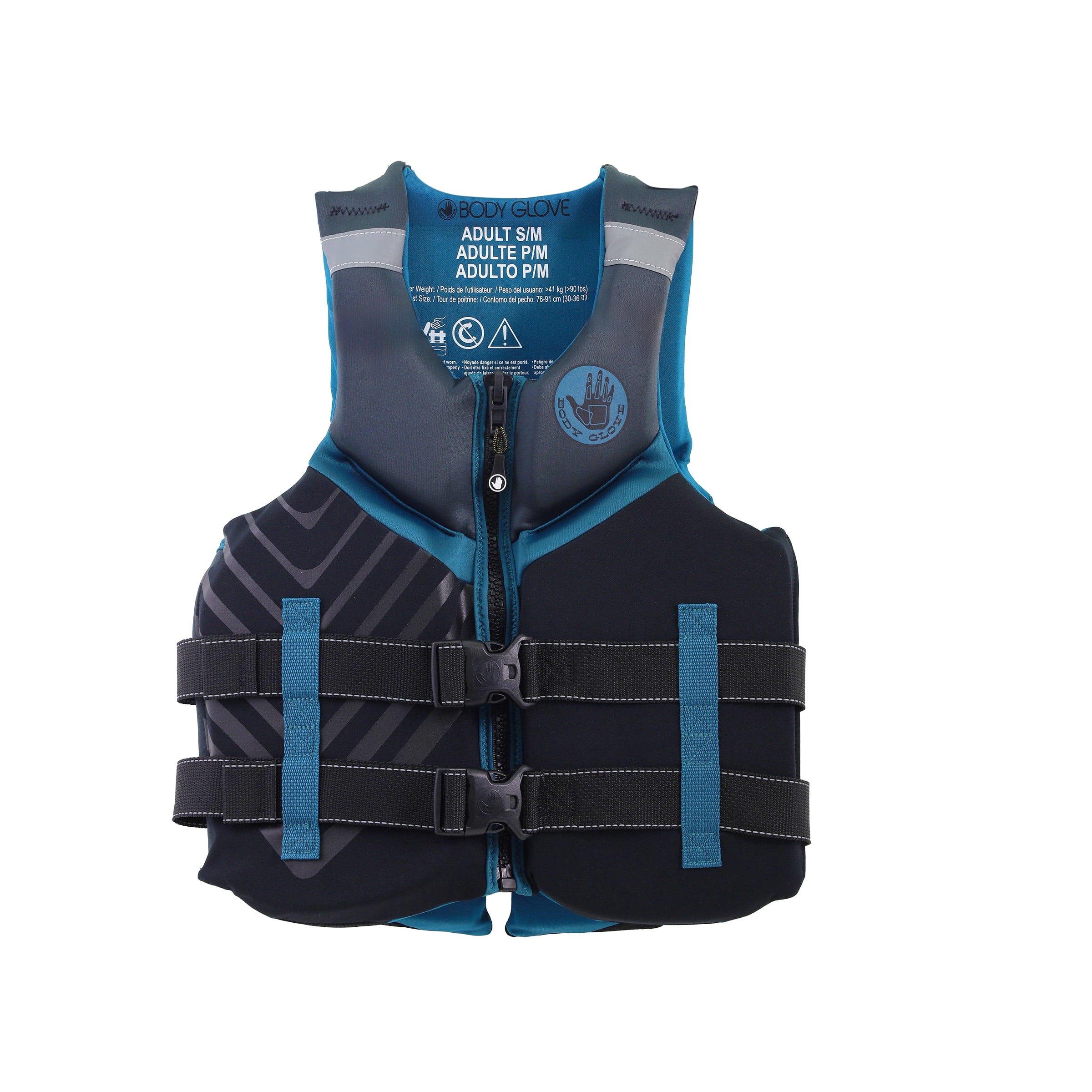 (2 pack) Body Glove Men's Adult Neoprene PFD Life Jacket and Vest, Dual Size S/M, Blue
