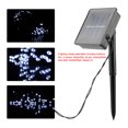 thumbnail image 3 of Luces de cadena de 50 LED con energía solar con 8 modos de iluminación Decoración de lámpara de fiesta de jardín para el hogar Blanco, 3 of 8