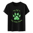 thumbnail image 2 of Aayomet St Patrick's Day Blouses for Women Fashion 2023 Womens Tops Hide Belly Tunic 2023 Summer Short Sleeve T Shirts Cute Flowy Henley Tshirt Casual Dressy Blouses for Leggings,Black XXL, 2 of 3