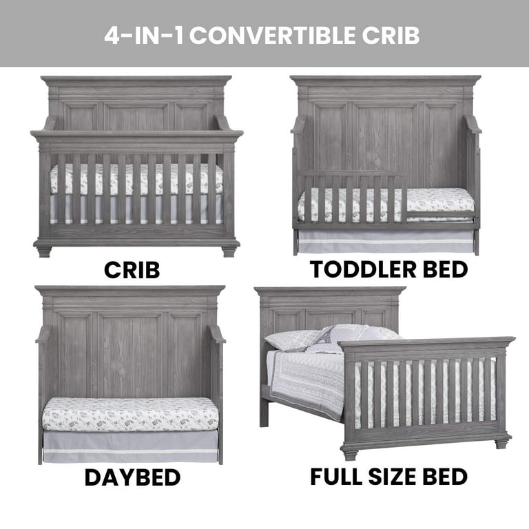 Oxford Baby Westport 4 in 1 Convertible Crib Dusk Gray Walmart