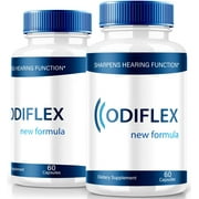 (2 Pack) Odiflex - Advanced Ear Support, Natural Formula to Promote Inner Ear Health, Maximum Strength Tinnitus Supplement, Official Auditory Pills, Odi Flex Reviews (120 Capsules)