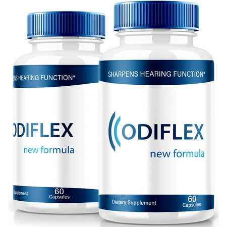 (2 Pack) Odiflex - Advanced Ear Support, Natural Formula to Promote Inner Ear Health, Maximum Strength Tinnitus Supplement, Official Auditory Pills, Odi Flex Reviews (120 Capsules)
