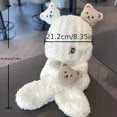 thumbnail image 6 of 4pcs Winter Hat Scarf Set,  Winter Hat Scarf Set, Thickened Cute Plush Hat, Matching Bear Hat And Cozy Scarf, For Fall & Winter Outings, Casual Wear, And New Year Celebrations(Beige ,Khaki), 6 of 6