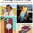 thumbnail image 4 of Dteck for iPhone 16 Case Detachable Wallet Case with Card Holder & Built-in Kickstand, Compatible with MagSafe,[2 in 1] PU Leather Shockproof Back Phone Cover for iPhone 16,Winered, 4 of 4