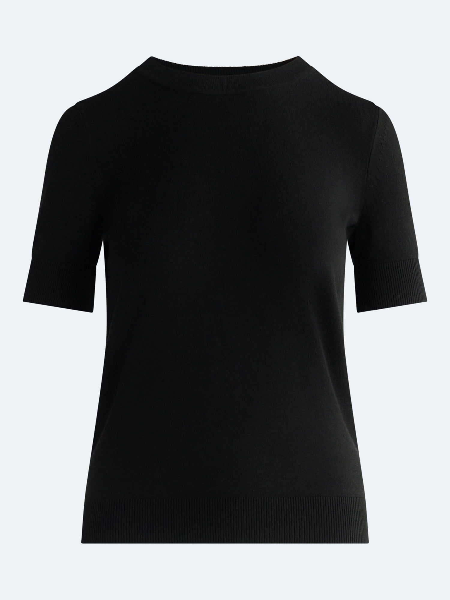 Free Assembly Women's and Women's Plus Cozy Yarn Sweater Tee with Short Sleeves, Sizes XS-4X